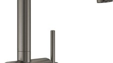 Baterie lavoar Grohe Atrio L cu pipa inalta  ventil click-clack  brushed hard graphite