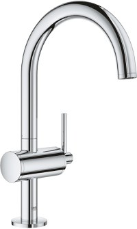 Baterie lavoar Grohe Atrio L cu pipa inalta  ventil click-clack  crom - 1