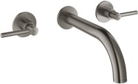 Baterie lavoar Grohe Atrio S din 3 elemente  180mm  de perete  necesita corp ingropat  brushed hard graphite - 1