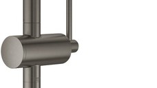 Baterie lavoar Grohe Atrio XL  pentru lavoare tip bol  ventil click-clack  brushed hard graphite