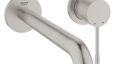 Baterie lavoar Grohe Essence L din 2 elemente  de perete  necesita corp incastrat  supersteel