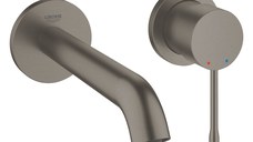 Baterie lavoar Grohe Essence M din 2 elemente  de perete  necesita corp ingropat  brushed hard graphite