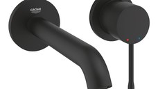Baterie lavoar Grohe Essence M din 2 elemente  de perete  necesita corp ingropat  phantom black