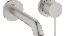Baterie lavoar Grohe Essence M din 2 elemente  de perete  necesita corp ingropat  supersteel