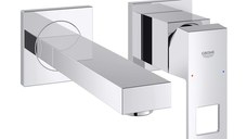 Baterie lavoar Grohe Eurocube de perete  fara ventil  montaj incastrat - parte exterioara  necesita corp ingropat pentru functionare