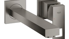 Baterie lavoar Grohe Eurocube M din 2 elemente  de perete  brushed hard graphite