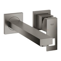 Baterie lavoar Grohe Eurocube M din 2 elemente  de perete  brushed hard graphite - 1