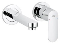 Baterie lavoar Grohe Eurosmart Cosmopolitan de perete  fara ventil  montaj incastrat - parte exterioara  necesita corp ingropat pentru functionare - 1