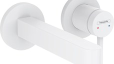 Baterie lavoar Hansgrohe Finoris cu pipa 168mm  montaj incastrat  necesita corp ingropat  alb mat