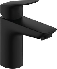 Baterie lavoar Hansgrohe Logis 100  ventil pop-up metalic  negru mat - 1