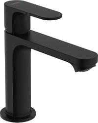 Baterie lavoar Hansgrohe Rebris S 110 CoolStart EcoSmart+  ventil pop-up  negru mat - 1