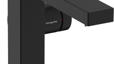 Baterie lavoar Hansgrohe Tecturis E 110 Fine  CoolStart  ventil click-clack  negru mat