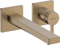 Baterie lavoar Hansgrohe Tecturis E din 2 elemente  de perete  pipa 22.5cm  bronz periat - 1