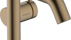 Baterie lavoar Hansgrohe Tecturis S 110 Fine CoolStart ventil click-clack bronz periat