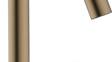 Baterie lavoar Hansgrohe Tecturis S 150 CoolStart EcoSmart+  din doua elemente  montare pe lavoar  actionare rotativa  bronz periat