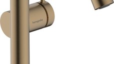 Baterie lavoar Hansgrohe Tecturis S 210 Fine  pipa pivotanta  CoolStart  ventil click-clack  bronz periat