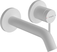 Baterie lavoar Hansgrohe Tecturis S cu pipa 165mm  montaj incastrat  necesita corp ingropat  alb mat - 1