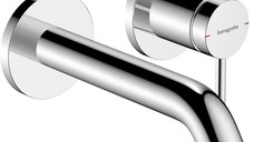 Baterie lavoar Hansgrohe Tecturis S cu pipa 165mm  montaj incastrat  necesita corp ingropat  crom