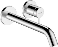 Baterie lavoar Hansgrohe Tecturis S cu pipa 225mm  montaj incastrat  necesita corp ingropat  crom - 1