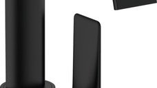 Baterie lavoar Hansgrohe Vivenis 210 cu pipa rotativa  ventil pop-up  negru mat