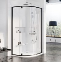 Cabina de dus semirotunda Ravak Pivot PSKK3 90x90cm  negru - 1