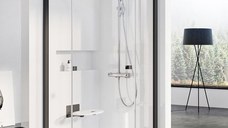 Cabina de dus semirotunda Ravak Pivot PSKK3 90x90cm  negru