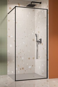 Cabina de dus tip Walk-in Radaway MODO F II Black 120 cm  profil negru mat - 1