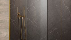 Cabina de dus tip Walk-in Radaway MODO New GOLD II 70 cm  profil auriu