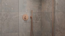Cabina de dus tip Walk-in Radaway MODO SL II Brushed Copper 100 cm  orientare stanga  profil cupru periat