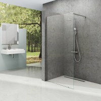 Cabina de dus Walk-in Ravak Wall 90cm  sticla securizata 8cm  crom - 1