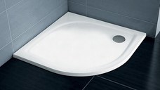Cadita de dus semirotunda Ravak Elipso Pro Flat 80x80cm  alb