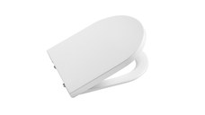 Capac WC Roca Inspira Round Compact cu inchidere lenta si QuickRelease  alb