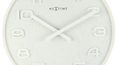 Ceas de perete NeXtime Wood Wood 35cm  alb