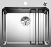 Chiuveta bucatarie Blanco Etagon 500-IF/A  540x500mm  2 sine glisante  ventil automat  inox lucios satinat - 1