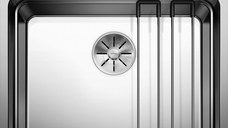 Chiuveta bucatarie Blanco Etagon 500-IF/A  540x500mm  2 sine glisante  ventil automat  inox lucios satinat