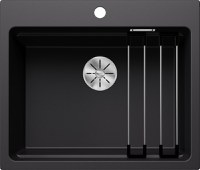 Chiuveta bucatarie Blanco Etagon 6 600x510mm  2 sine glisante  Silgranit negru - 1