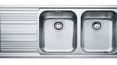 Chiuveta bucatarie Franke Logica Line LLX 621 cu 2 cuve  picurator stanga  1160x500mm  inox lucios