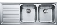 Chiuveta bucatarie Franke Logica Line LLX 621 cu 2 cuve  picurator stanga  1160x500mm  inox lucios - 1