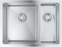 Chiuveta bucatarie Grohe K700U 60 -S cu doua cuve inegale  595x450mm  montare sub blat  inox - 1