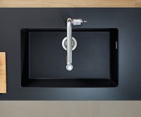 Chiuveta bucatarie Hansgrohe S510-U660 SilicaTec 660  cu 1 cuva  45x71x19cm  montare sub blat  graphite black - 1