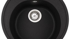 Chiuveta bucatarie tegranit Teka Centroval 45 TG rotunda  d 510mm  Schwarzmetallic