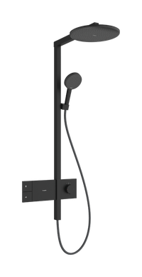 Coloana de dus Hansgrohe Raindance Alive S 300 1jet EcoSmart cu baterie termostatata ShowerSelect Comfort negru mat - 1