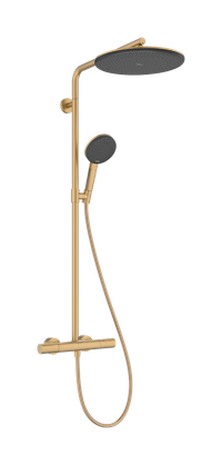 Coloana de dus Hansgrohe Raindance Alive S Puro 300 1jet EcoSmart cu baterie termostatata Ecostat  bronz periat - 1