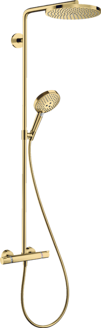 Coloana de dus Hansgrohe Raindance S 240 1jet PowderRain EcoSmart+ cu baterie termostatata  gold optic - 1