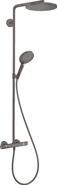 Coloana de dus Hansgrohe Raindance S 240 1jet PowderRain EcoSmart+ cu baterie termostatata  negru periat - 1