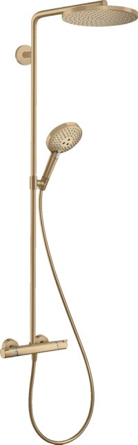Coloana de dus Hansgrohe Raindance Select S 240 PowderRain 1jet cu baterie termostatata  bronz periat - 1
