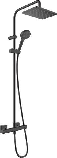 Coloana de dus Hansgrohe Vernis Shape 230  1 jet cu baterie termostatata  negru mat - 1