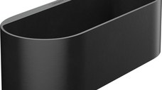 Cos adanc Hansgrohe WallStoris cu fixare pe bara suport  negru mat