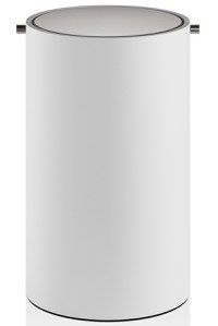 Cos de gunoi cu capac Decor Walther Stone BEMD  30cm  alb mat-inox mat - 1