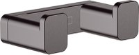 Cuier baie dublu Hansgrohe AddStoris  negru periat - 1
